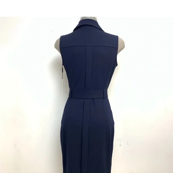 Calvin Klein Motto Style Navy Sheath Dress. Size 14 Never Worn. - Picture 11 of 13